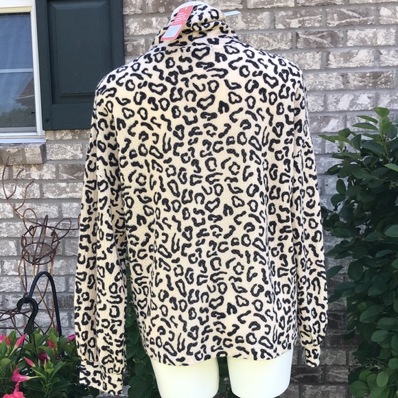🐲💙 Santuary Klara Mock Neck Leopard Print Sweater top - Picture 6 of 12